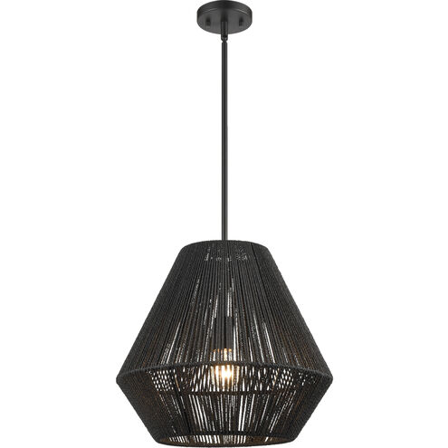 Elise 1 Light 16 inch Matte Black Indoor Pendant Ceiling Light
